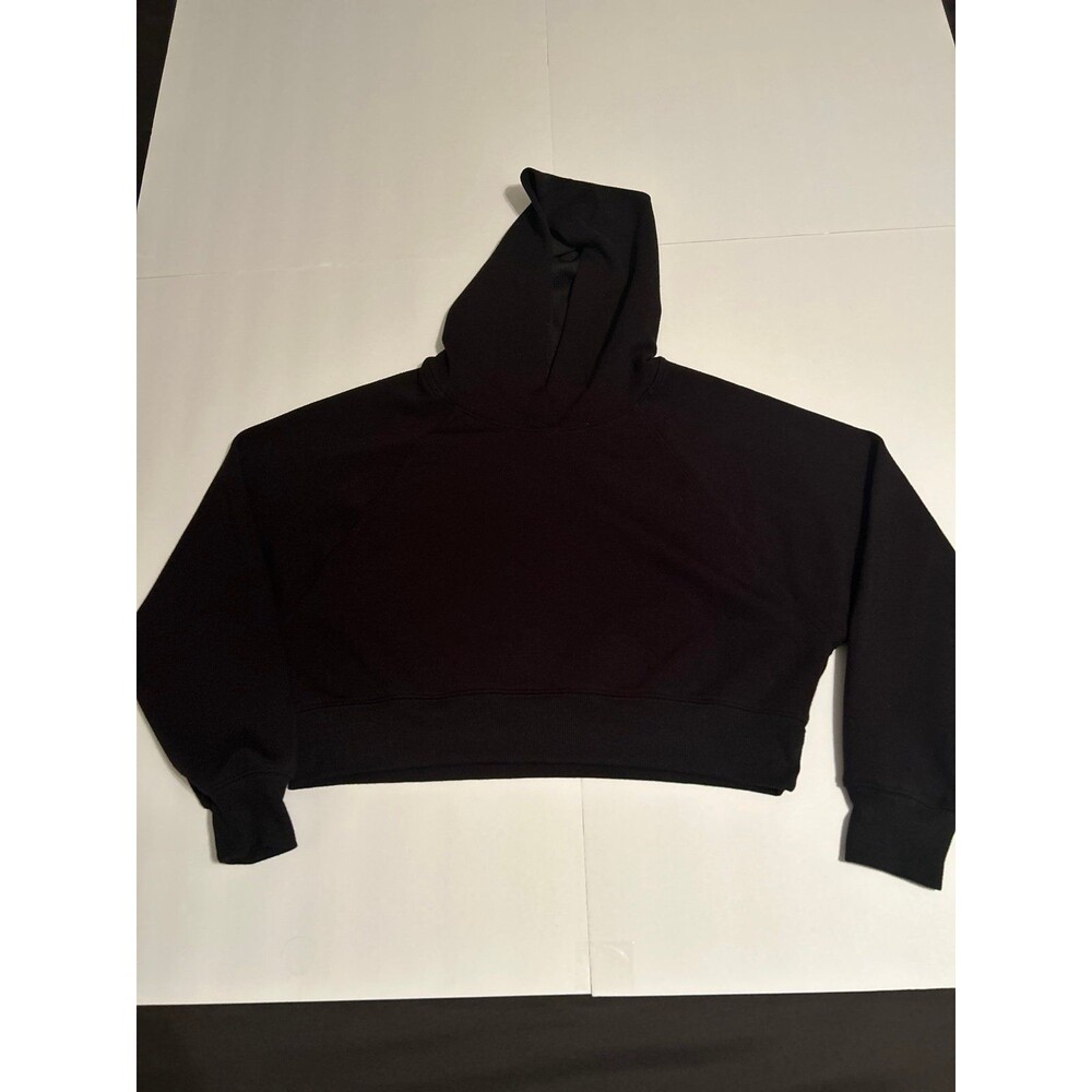 Sugar & Jade Women’s Black Cropped Pullover Hoodie – Size XL (14/16)